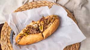 Order Philly Cheese Steak Hot Sandwich food online from Lefty's Pizza & Breakfast store, Las Vegas on bringmethat.com