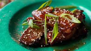 Order Asian Glazed Pork Belly food online from Amici's Kitchen and Living Room store, Berkley on bringmethat.com