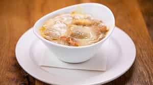 Order FRENCH ONION SOUP food online from Baker's Crust Norfolk store, Norfolk on bringmethat.com