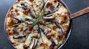 Order Portabella Mushroom Pizza (12") food online from Amici's Kitchen and Living Room store, Berkley on bringmethat.com