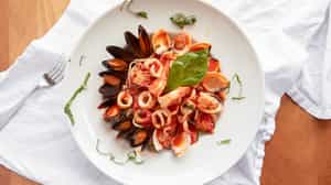 Order Fresh Seafood Pasta food online from Trattoria Ravello store, Englishtown on bringmethat.com