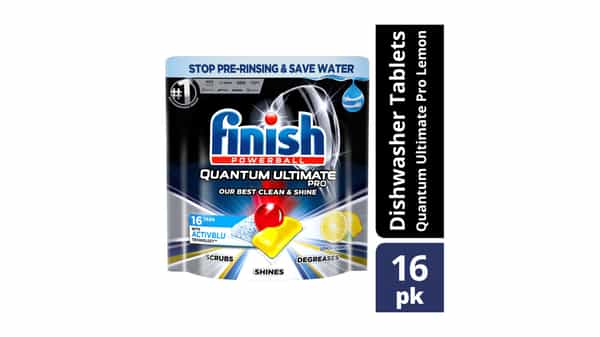 34PK Finish Powerball Quantum Lemon Sparkle Dishwashing Tablets for Dishwasher 