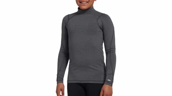 DSG Boys' Cold Weather Compression Mock Neck Long Sleeve Shirt