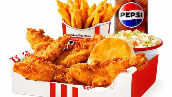 Select KFC Restaurants: Big Box Meal (3-Piece Chicken, Side + Pepsi Drink)