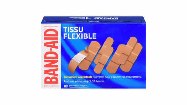 Band-Aid Flexible Fabric Adhesive Bandages, Family Pack, 80 Count, Assorted  Sizes