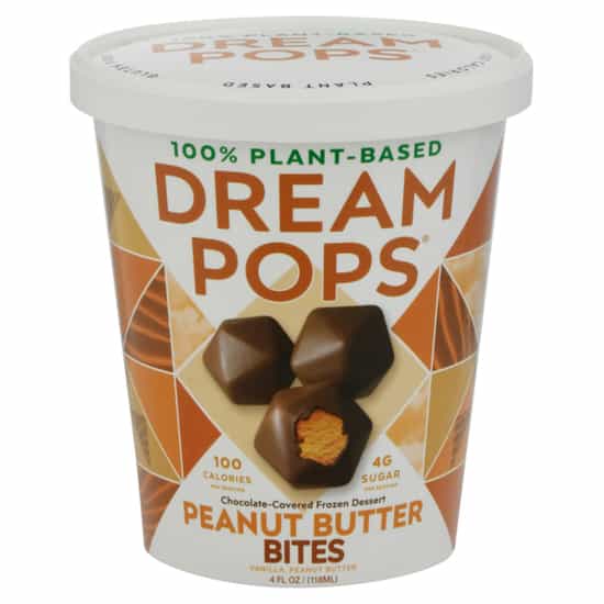 Dream Pops 100% Plant Based Vanilla Peanut Butter Bites (4 oz)