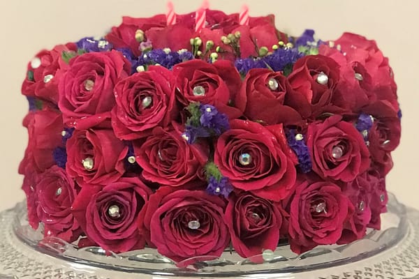 5 Pink Spray-Roses w/ Hypericum & Eucalyptus - Wristlet Corsage in