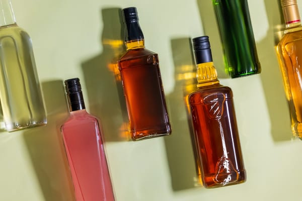 Commercial Display (9 bin): 50ml liquor shot bottles, mini s