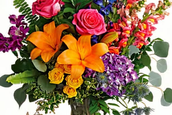 St. Patrick's Day Wrapped Flower Bouquet, Florist's Choice - E's Florals