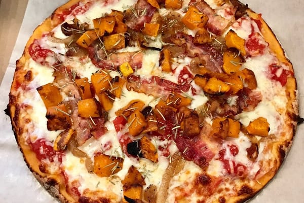 Pizza del Papa (Butternut Squash and Smoked Mozzarella Pizza)