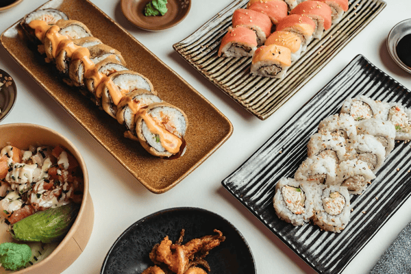 Sushi w/ Ahi Tuna, Cucumbers, Carrots, & Avocados - Catfish Out of