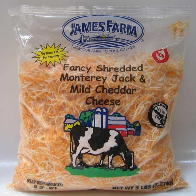 Land O Lakes Feather Shredded Mild Cheddar and Monterey Jack Cheese Blend,  5 Pound -- 4 per case.