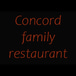 Concord family restaurant