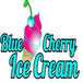 Blue cherry ice cream