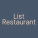 List Restaurant