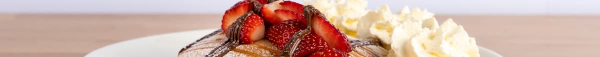 Strawberry Ferrero Pancakes