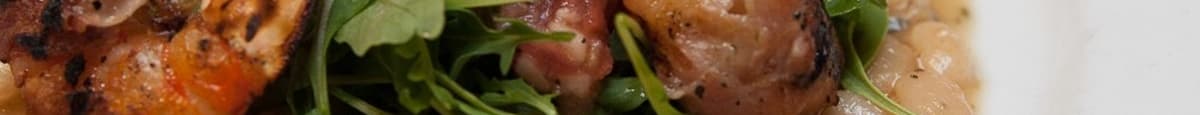 Grilled Prawns Wrapped With Pancetta