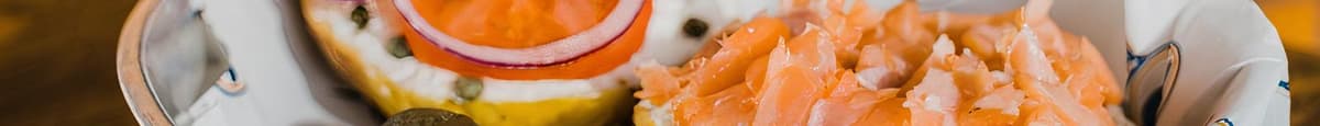 Kippered Salmon - On a Bagel