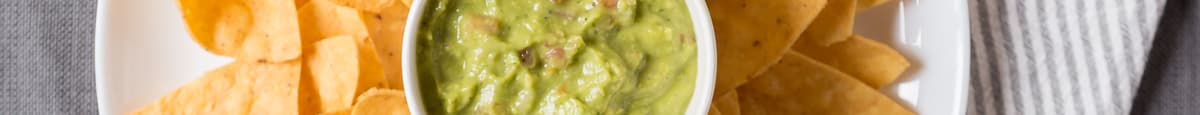Guacamole and Basket of Chips