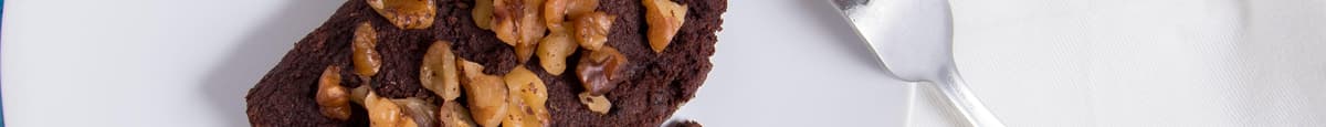 Keto Walnut Brownie with Chocolate Drizzle