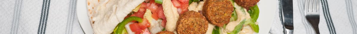 Vegetarian Falafel Greek Platter
