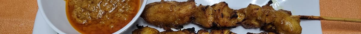 A3. Chicken Satay (4 Skewers)