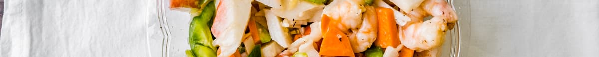 Crab Meat Vegetable Salad Platter