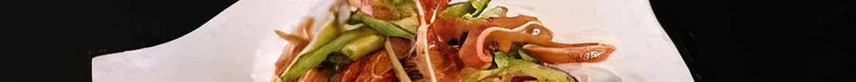 5: 猪耳拌瓜丝 Pig Ear and Shredded Cucumber with Chilli Oil Dressing