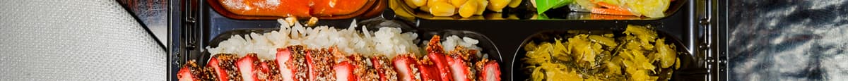 H19. Taiwanese Deep-Fried Red Pork with Rice 酥炸紅麴肉飯套餐