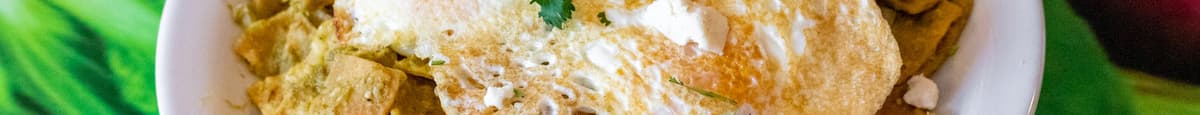 Chilaquiles Verdes ( SPICY HOT )PLZ Ask for eggs style.