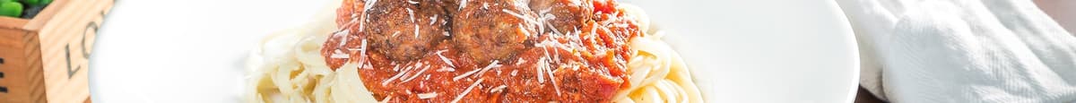 H9. Tomato Beet Meatballs Linguine