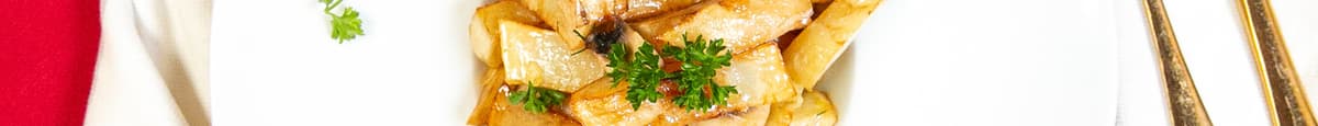 Russian Style Pan Fried Potatoes with Mushrooms