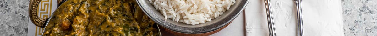 Saag Paneer with Rice