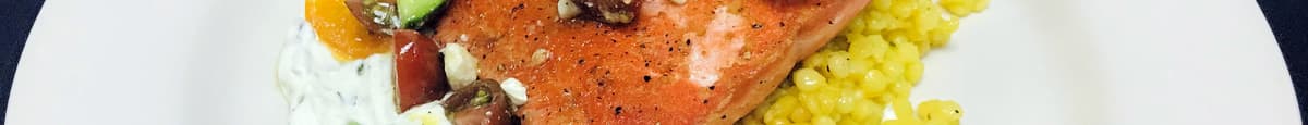Wild Salmon with Saffron Couscous