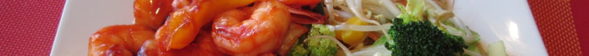 W8. Crevettes a la sauce sichuanaise / Szechwan Shrimps