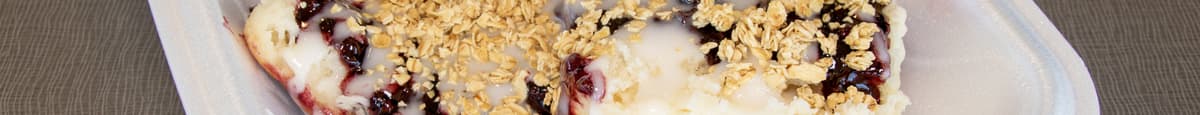 Blackberry Biscuit with Granola and Icing