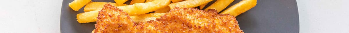 Schnitzel Fry and Grill with Chips