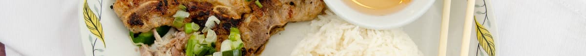 E11. Pork Steak & Shredded Pork on Rice