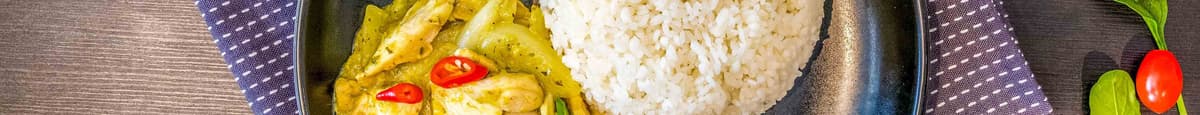 Green Curry Chicken & Basmati Rice