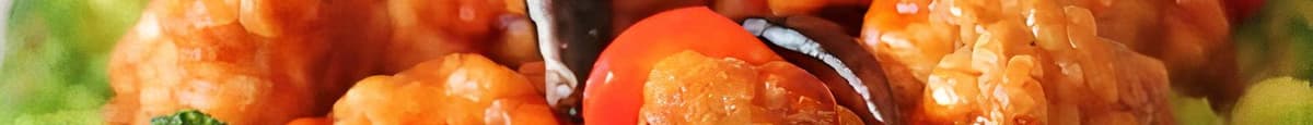 C22.  Orange Chicken Combo Plate 橙皮鸡(晚)