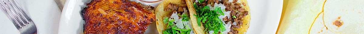 2 Pc Chicken + 2 tacos (Popular)