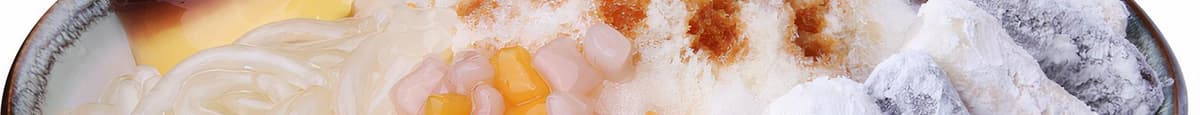 Pudding & Q Mochi Milk Shaved Ice (Medium)