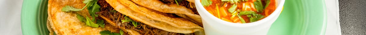 Taco Dorado de Barbacoa (De Res)