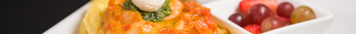 Shrimp Scampi Omelet