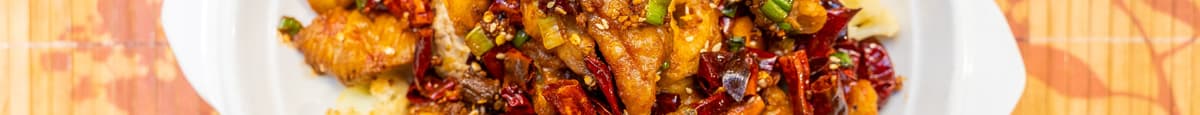 Spicy Pork Intestine in Hot Wok