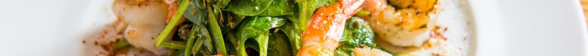 Baby Spinach Salad with Grilled Shrimp