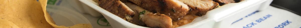 #28 Grilled Chicken and Skirt Steak Rice Platter