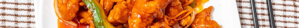 36. Spicy Chicken in Honey Garlic Sauce
