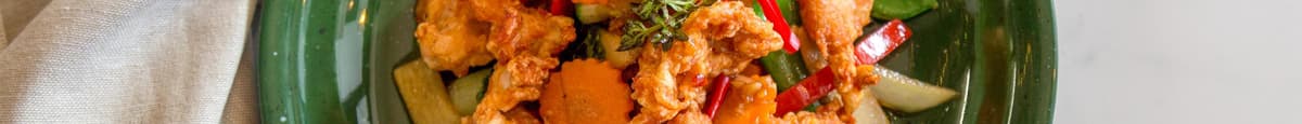 Crispy Chicken with Sweet & Sour Sauce Stir Fry