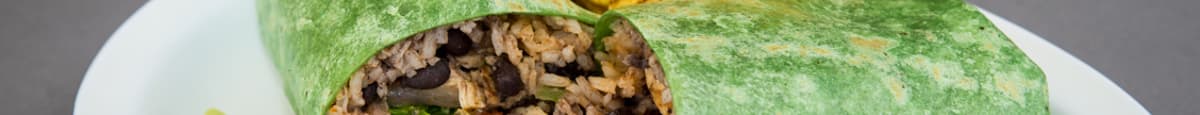 Cajun Chicken and Prawns Burrito